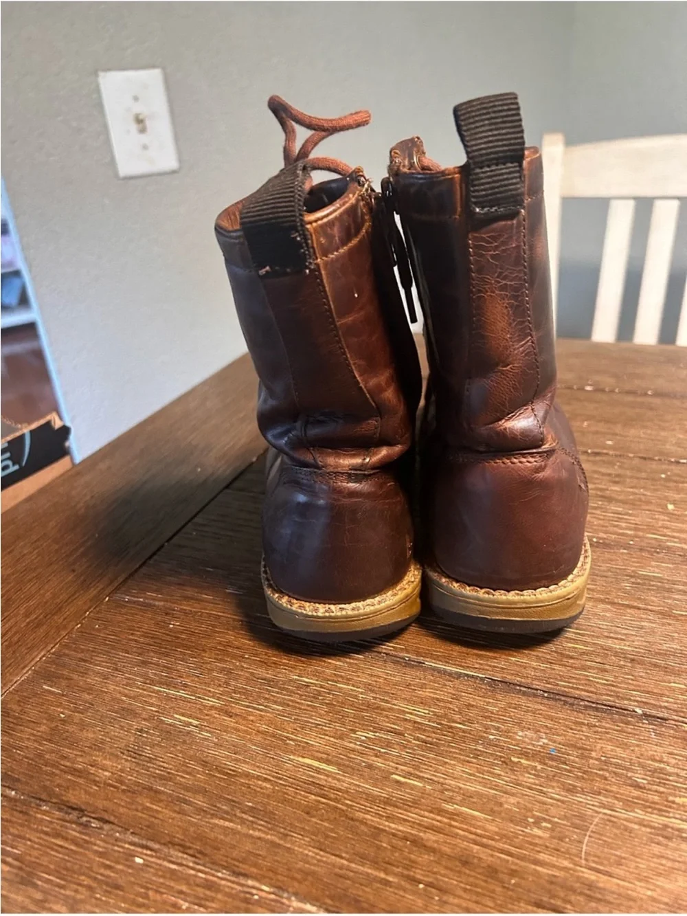 Dan post Kiltie leather western boots size 6.5 unisex youth